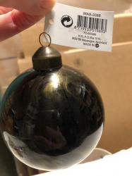 Vianočná guľa sklo hnedá 8cm