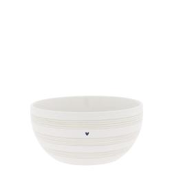 Bowl White/Small Stripes Natural 14,5x7c
