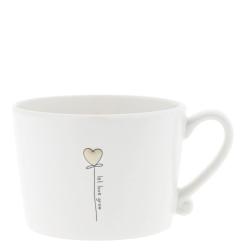 Cup White/let love grow10x8x7cm