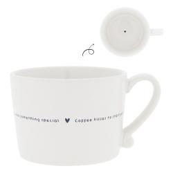 Cup White/Coffee kisses 10x8x7cm