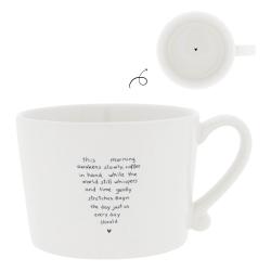 Cup White/Heart in words 10x8x7cm