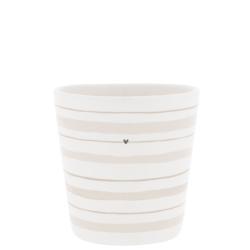 Cup White/Watercolour Natural Stripes