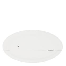 Oval Plate White/Delicious 25,5x14,5cm