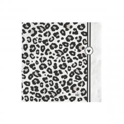 Napkin White/Leopard Heart 20 pcs 12,5x12,5cm





















